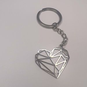 3/$20 - Heart Geometric Keychain